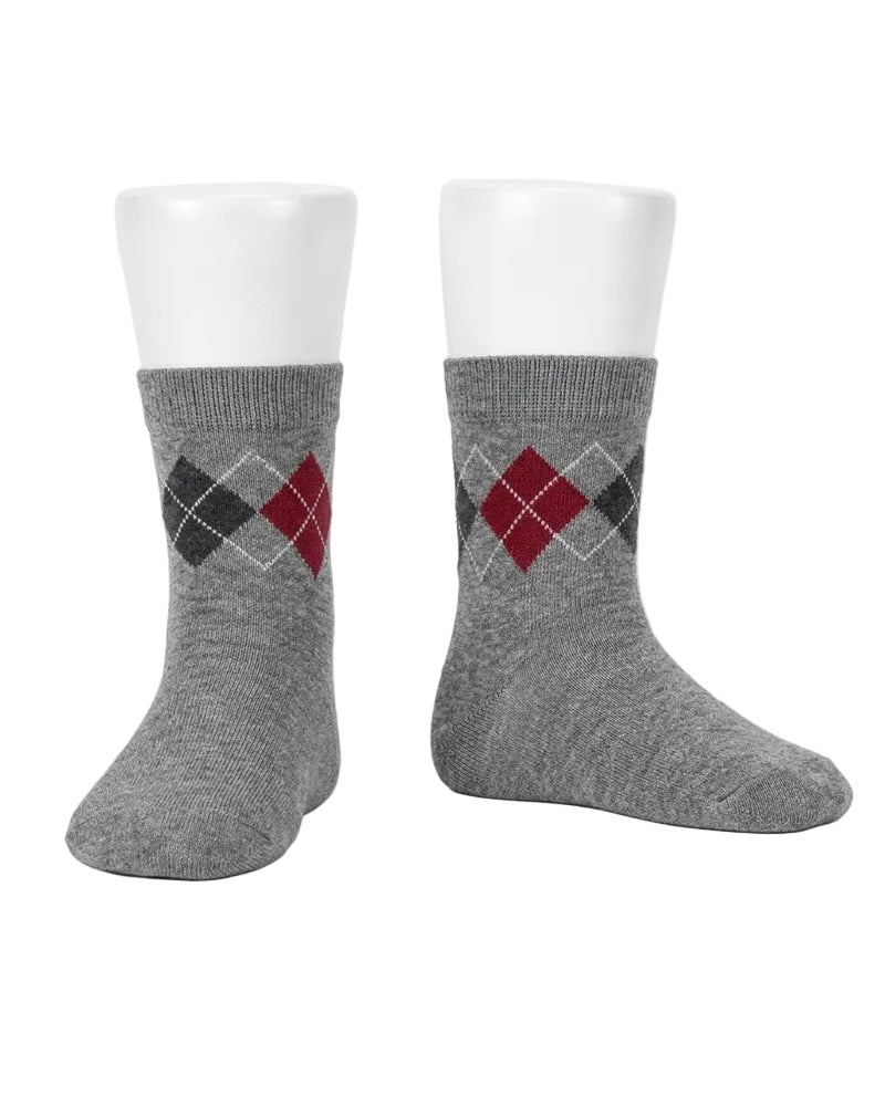 
  
    Cóndor
  
 Boys Grey Argyle Socks