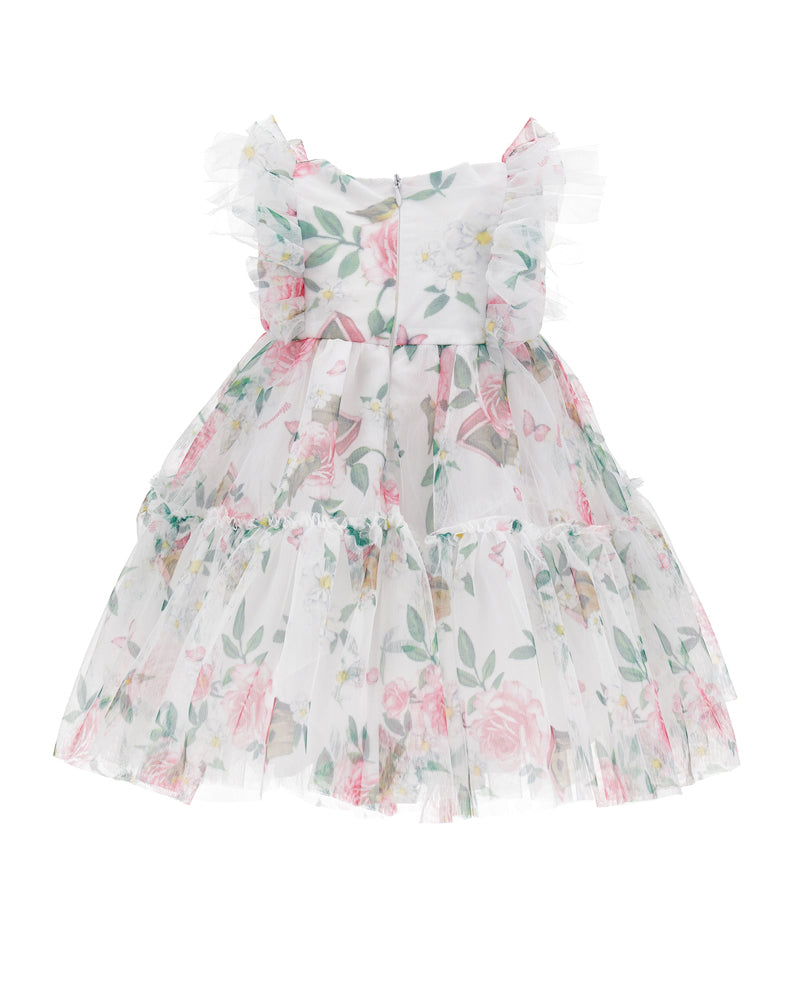 Baby Girls White Tulle Bird House Dress