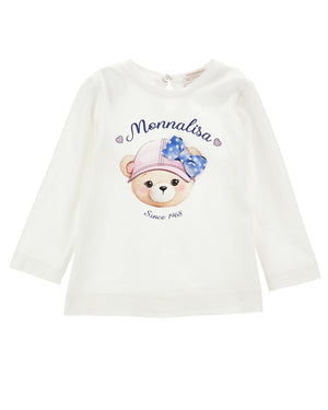 
  
    Monnalisa
  
 Baby Girls White Bear Top