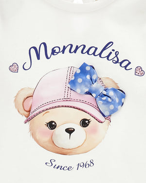 
  
    Monnalisa
  
 Baby Girls White Bear Top