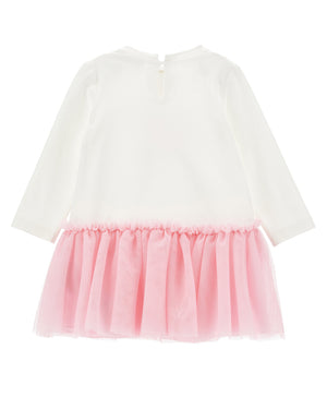 
  
    Monnalisa
  
 Baby Girls White/Pink Jersey Dress