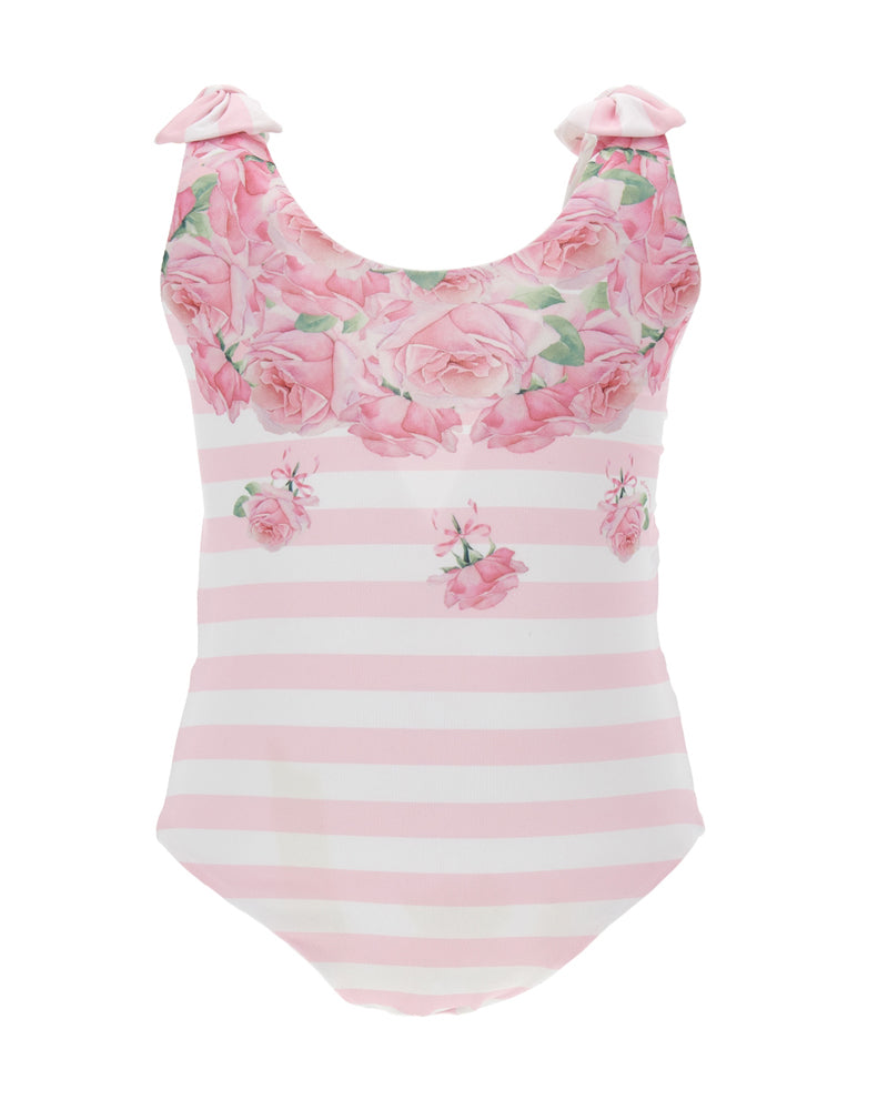 Baby Girls Pink Floral Swimsuit