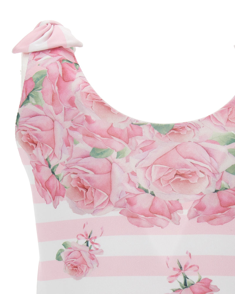 Baby Girls Pink Floral Swimsuit