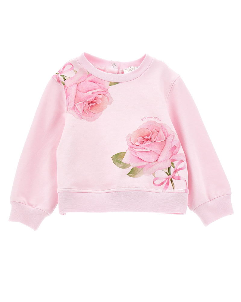 Baby Girls Pink Floral Tracksuit