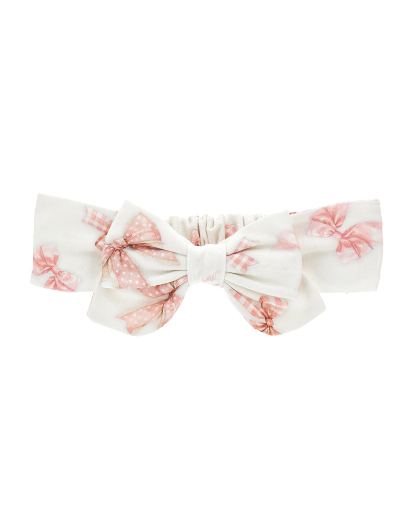 Baby Girls White/Pink Floral Headband