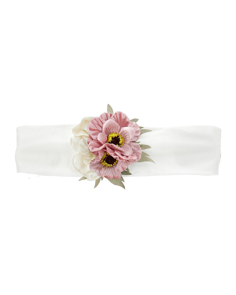 Baby Girls White Floral Headband