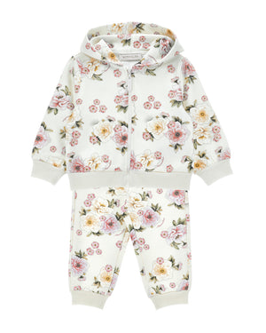 
  
    Monnalisa
  
 Baby Girls White Floral Tracksuit