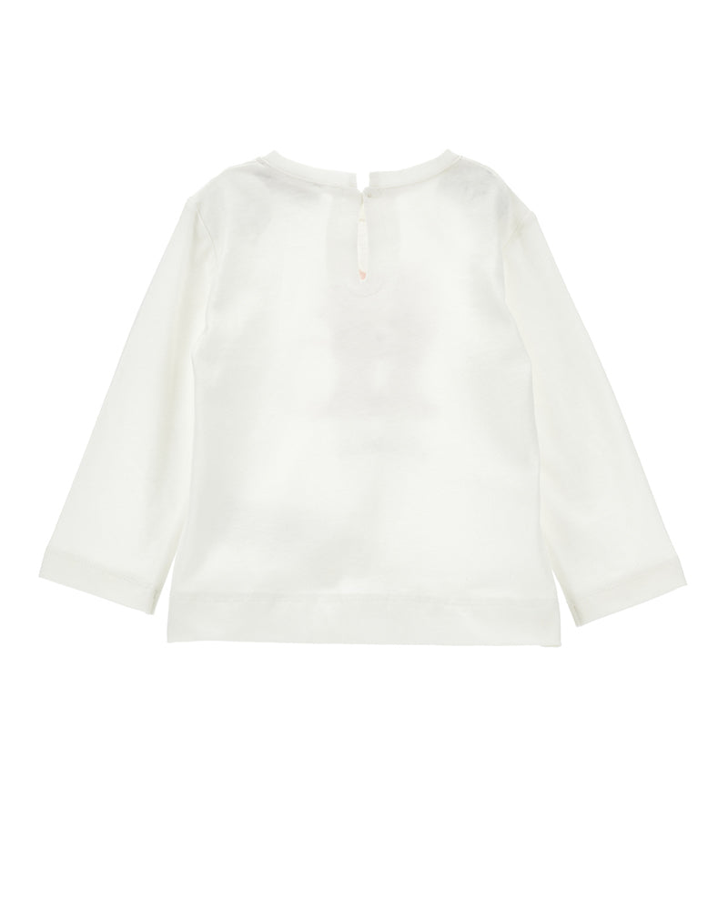 Baby Girls White Graphic Top