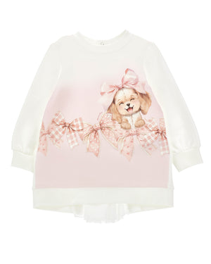
  
    Monnalisa
  
 Baby Girls Pink/White Puppy Dress