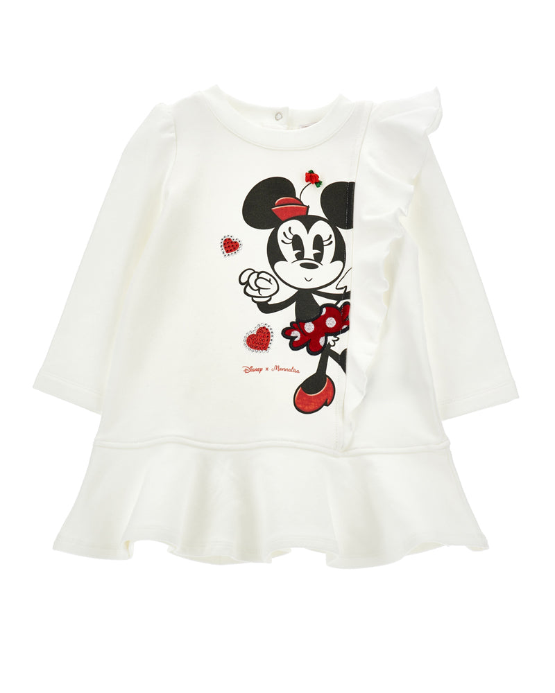 Baby Girls White Mickey Mouse Dress