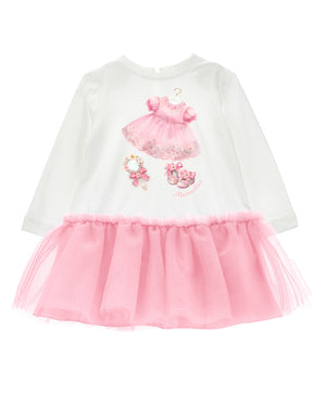 
  
    Monnalisa
  
 Baby Girls White/Pink Tulle Dress