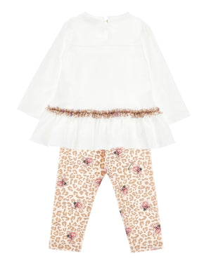 
  
    Monnalisa
  
 Baby Girls Ivory/Leopard Top & Legging Set