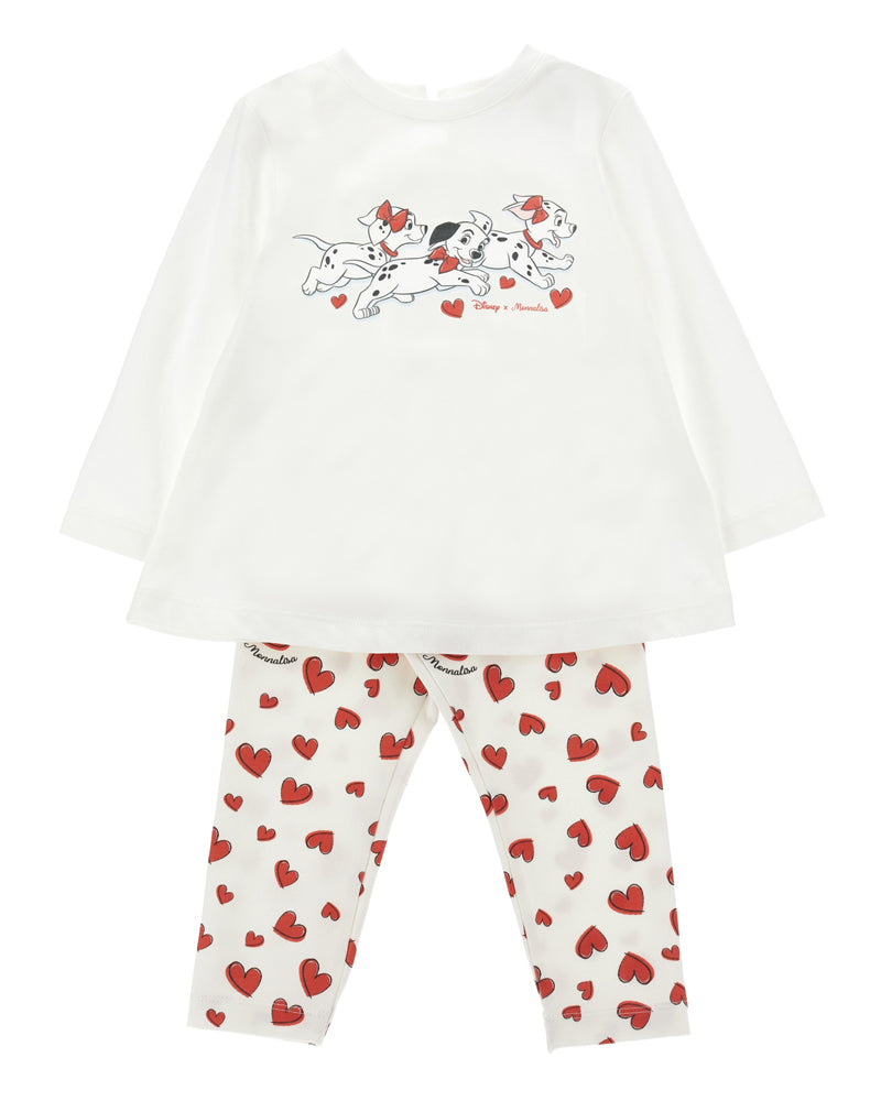 
  
    Monnalisa
  
 Baby Girls White Heart Dalmation Legging Set