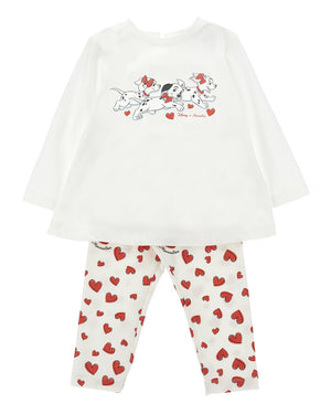 
  
    Monnalisa
  
 Baby Girls White Heart Dalmation Legging Set