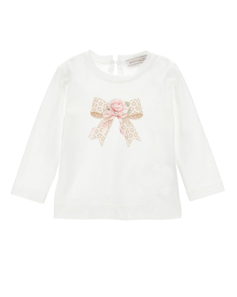 
  
    Monnalisa
  
 Baby Girls Ivory Bow Top