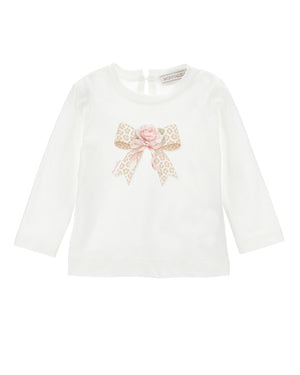 
  
    Monnalisa
  
 Baby Girls Ivory Bow Top