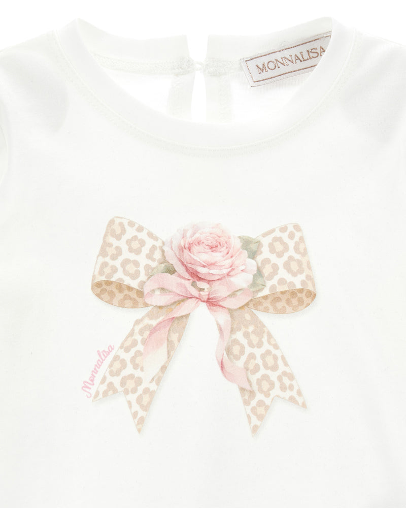 
  
    Monnalisa
  
 Baby Girls Ivory Bow Top