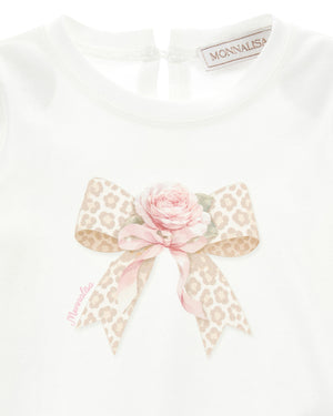 
  
    Monnalisa
  
 Baby Girls Ivory Bow Top