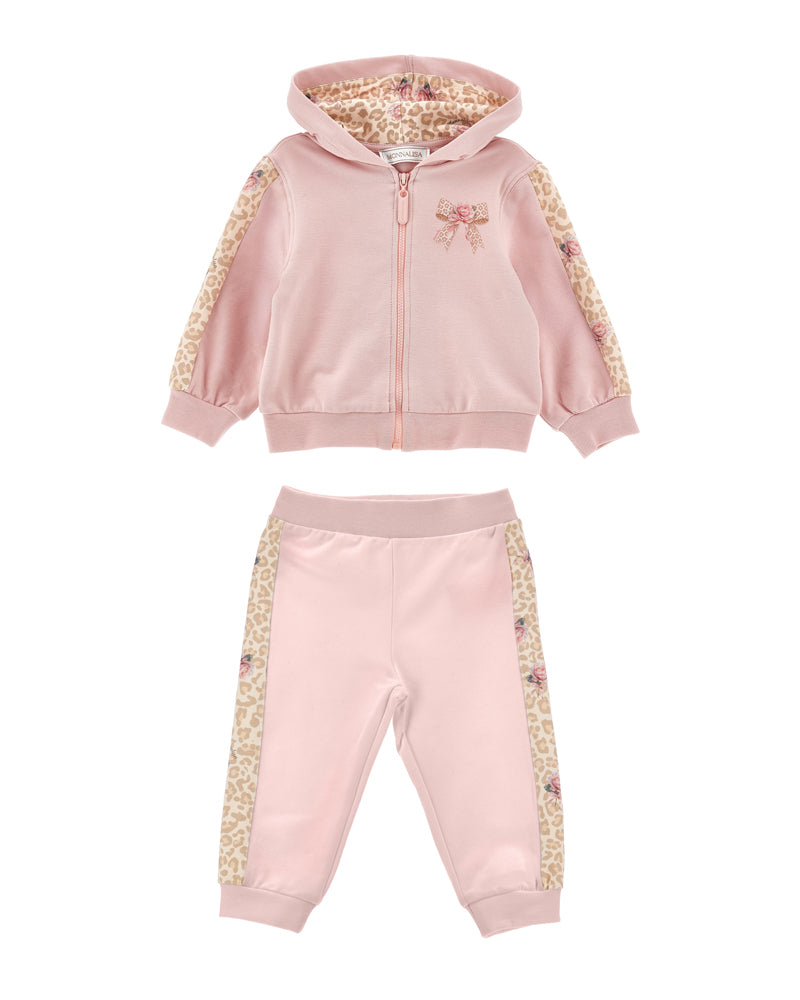 
  
    Monnalisa
  
 Baby Girls Pink Leopard Tracksuit Set