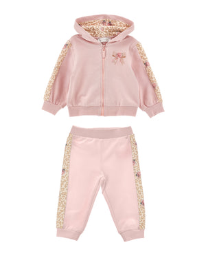 
  
    Monnalisa
  
 Baby Girls Pink Leopard Tracksuit Set