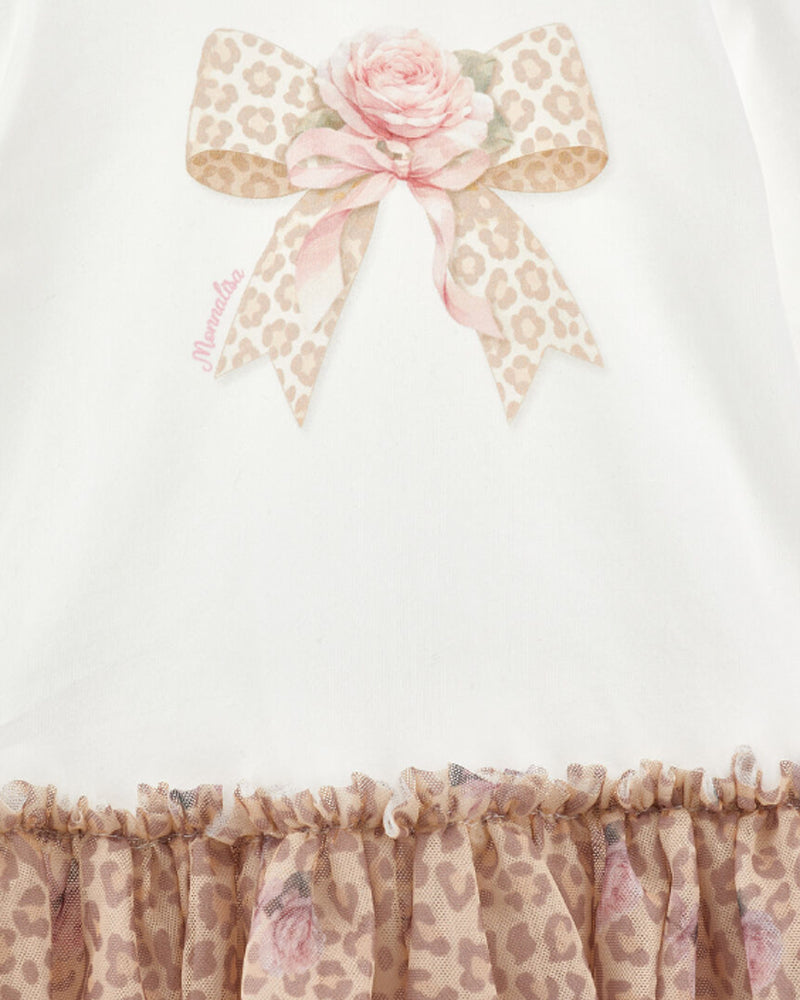 
  
    Monnalisa
  
 Baby Girls Ivory Bow Tulle Dress