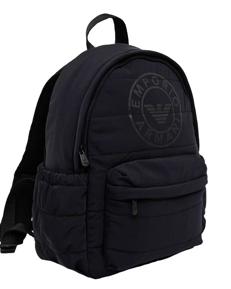 armani kids backpack Emporio Armani Kids Navy Logo Backpack
