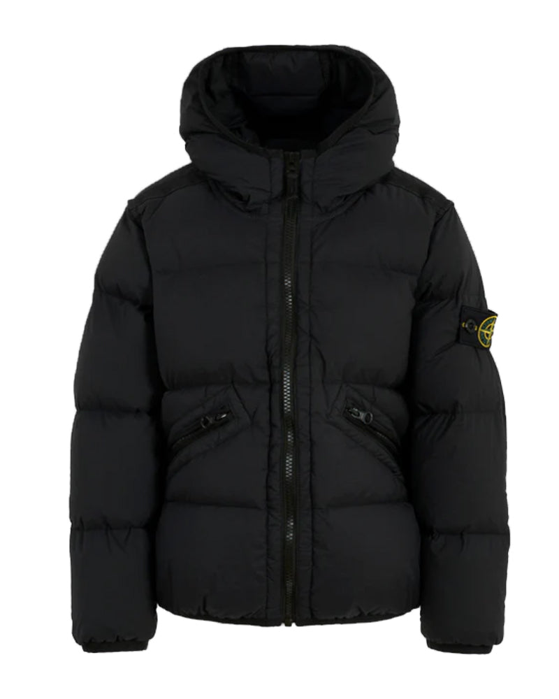 Stone Island Junior Kids Boys Black Down Jacket