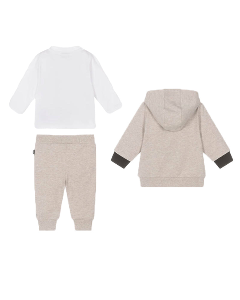 Baby Boys Beige Tracksuit Set