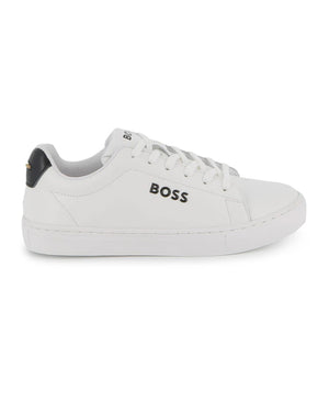 
  
    Boss
  
 Boys White Leather Sneakers