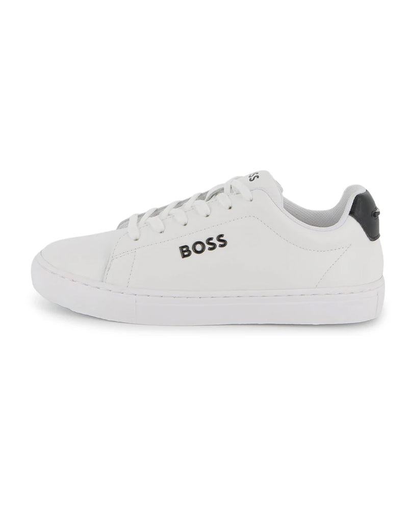 
  
    Boss
  
 Boys White Leather Sneakers