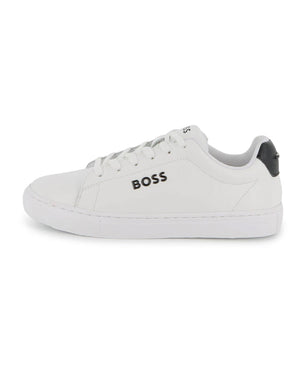 
  
    Boss
  
 Boys White Leather Sneakers