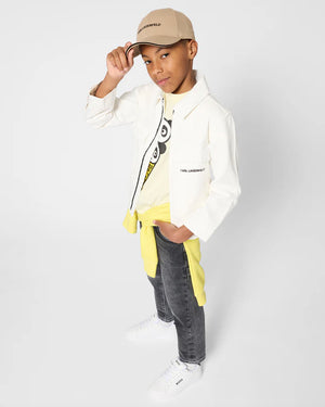 
  
    Boss
  
 Boys White Leather Sneakers