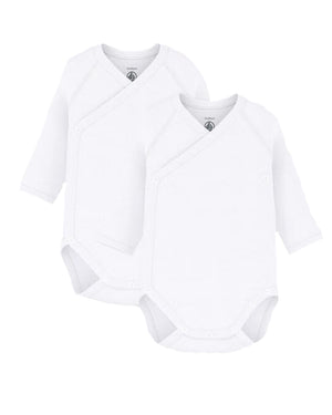 
  
    Petit
  
    Bateau
  
 Baby White Long Sleeve Bodysuit Set