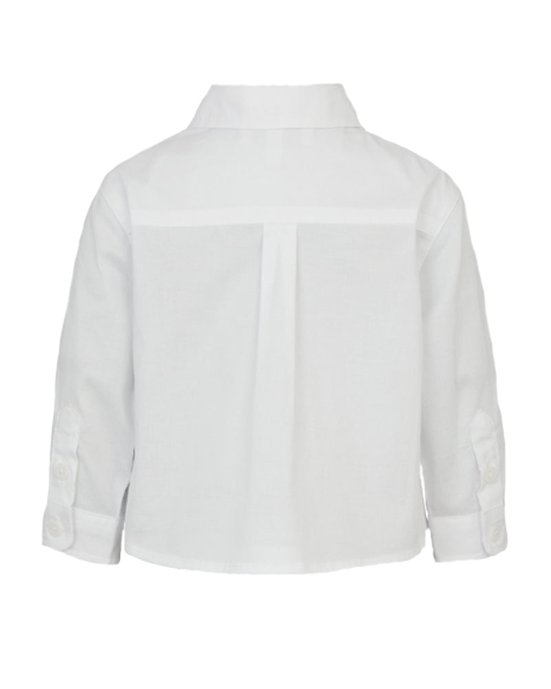 Baby Boys White Cotton Shirt