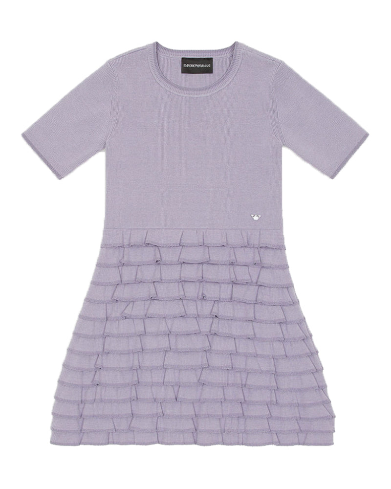 Girls Purple Ruffle Dress