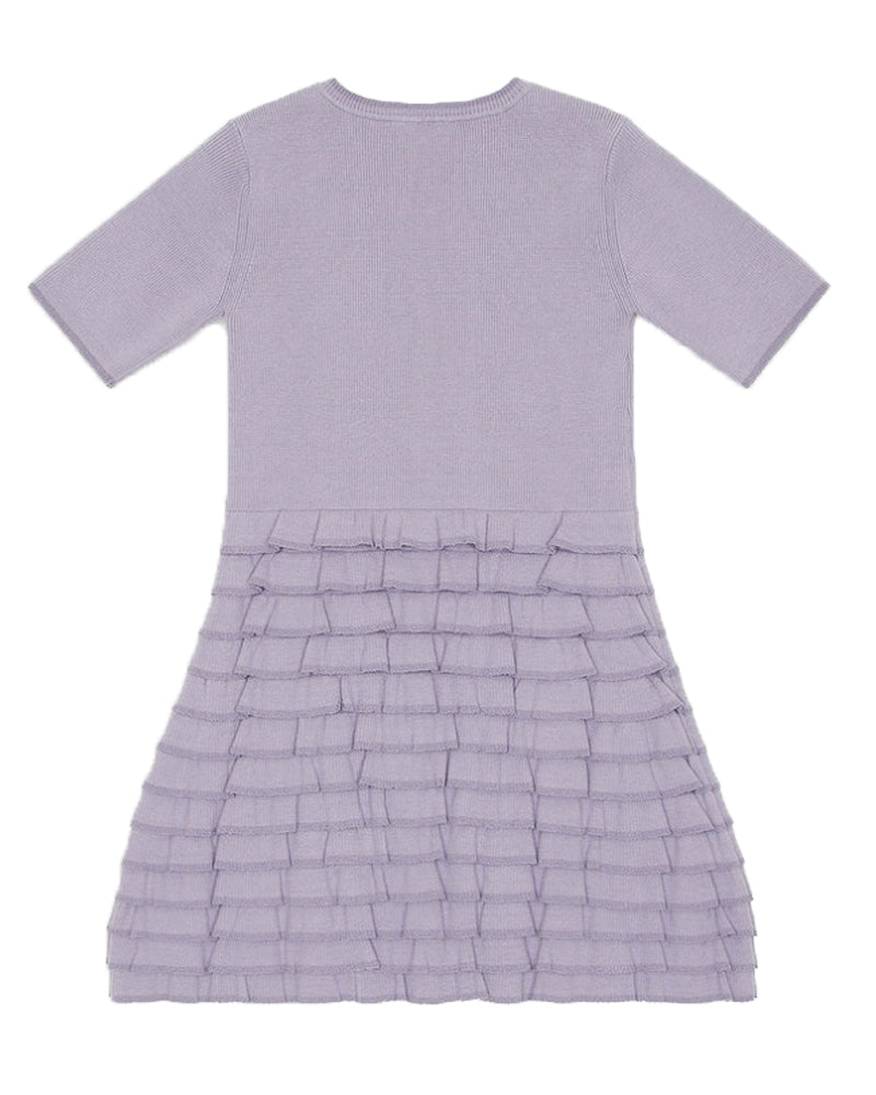 Girls Purple Ruffle Dress