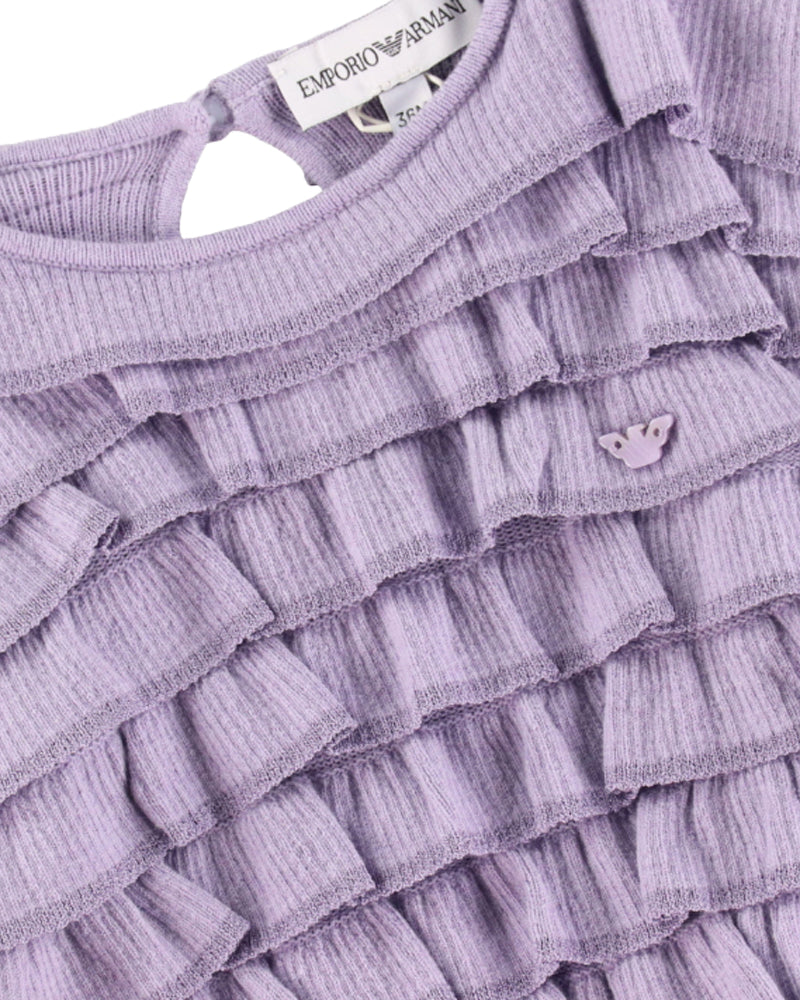 Baby Girls Purple Ruffle Dress