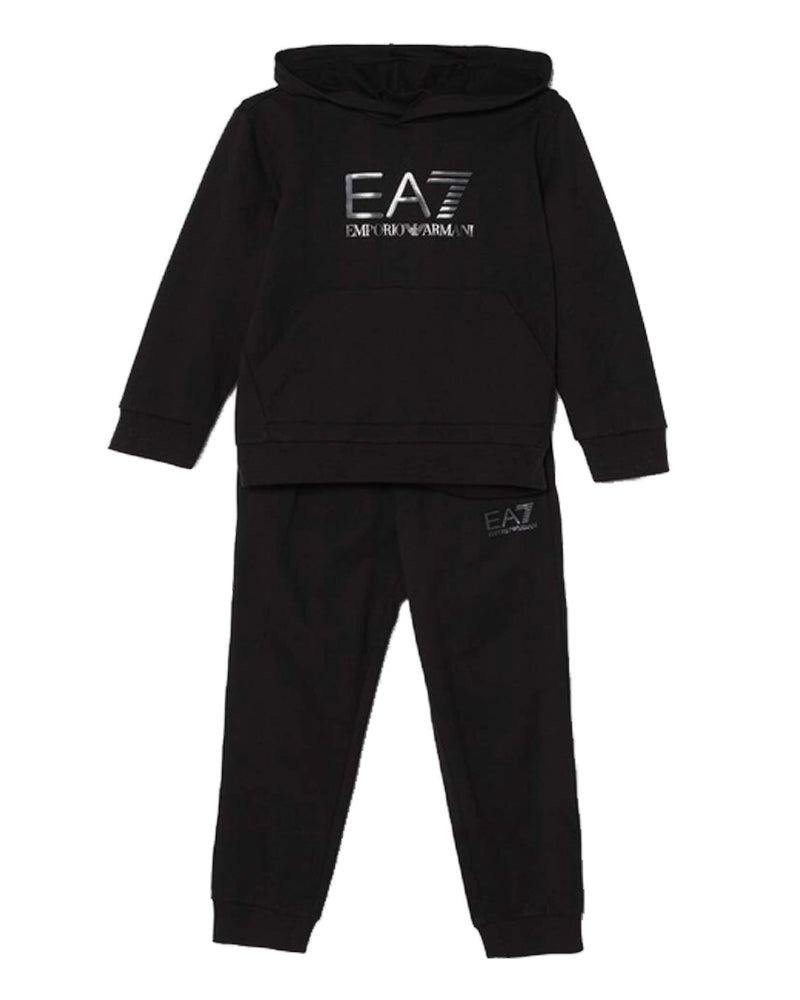 Ea7, Emporio, Armani, Boys Black Logo Tracksuit