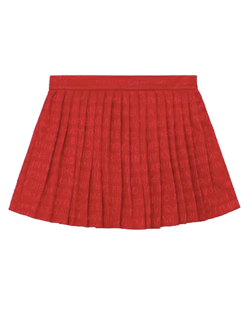 Emporio, Armani, Girls Red Logo Skirt