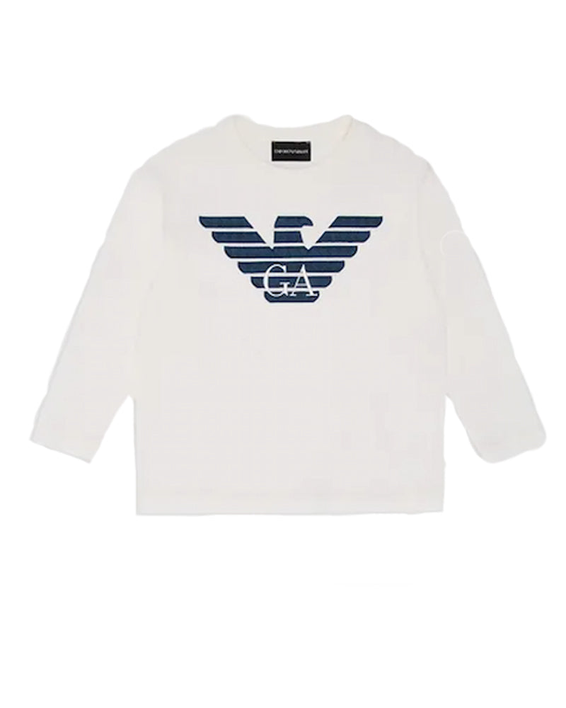 Boys White Long Sleeve Top