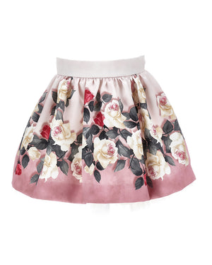 
  
    Monnalisa
  
 Girls Pink Floral Skirt