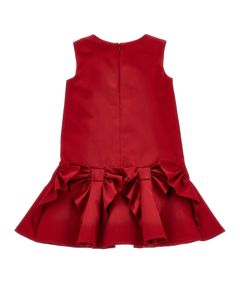 Girls Red Bow Dress