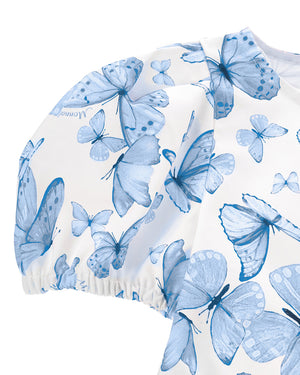 
  
    Monnalisa
  
 Girls Blue Butterfly Blouse