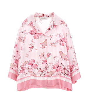 
  
    Monnalisa
  
 Girls Pink Butterfly Blouse