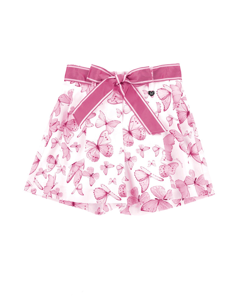 Girls Pink Butterfly Shorts