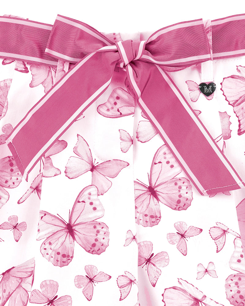 Girls Pink Butterfly Shorts