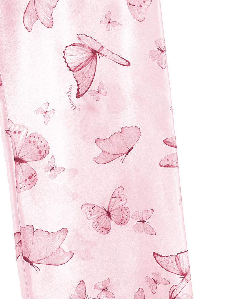 Girls Pink Butterfly Pants