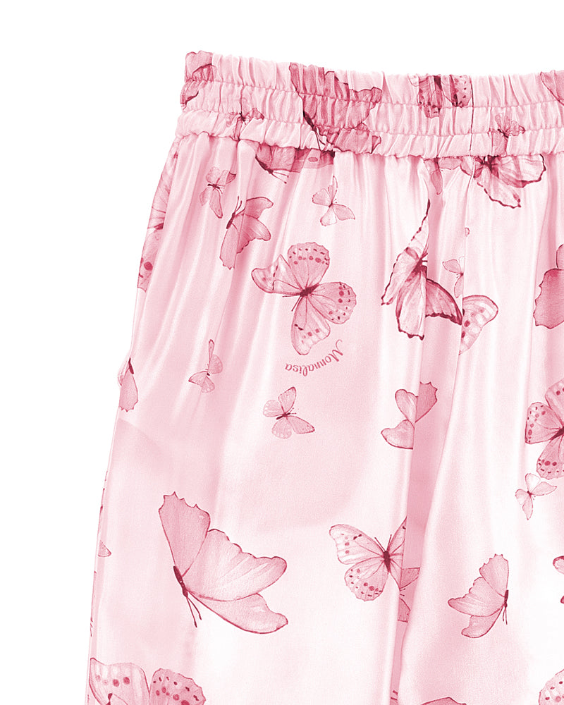 Girls Pink Butterfly Pants