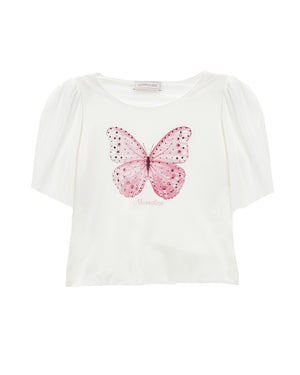 
  
    Monnalisa
  
 Girls White Butterfly T-Shirt