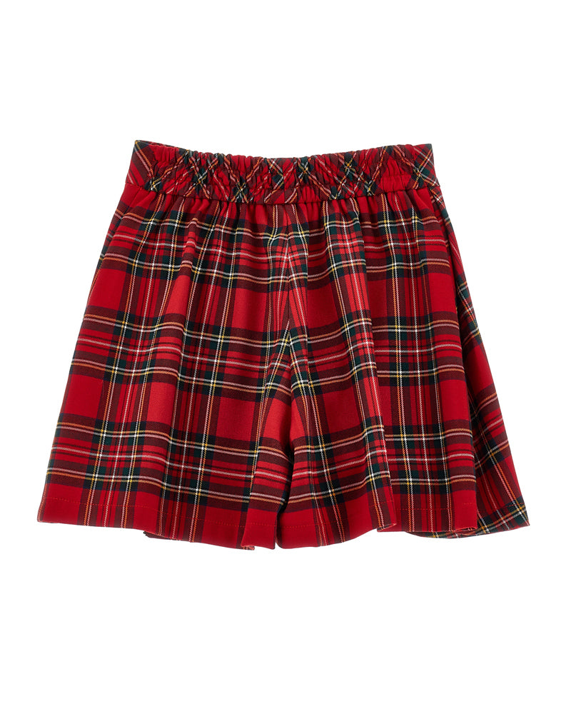 Girls Red Plaid Skirt